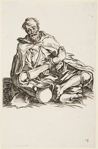 Den sjuke mannen av Jacques Callot