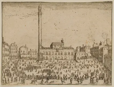 Det lilla torget i Siena av Jacques Callot