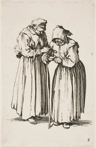 De två tiggarna av Jacques Callot
