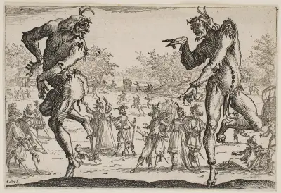 The Two Pantalons or Zanni von Jacques Callot
