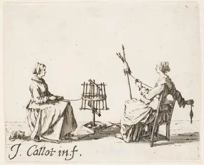 The Winder and the Spinner av Jacques Callot