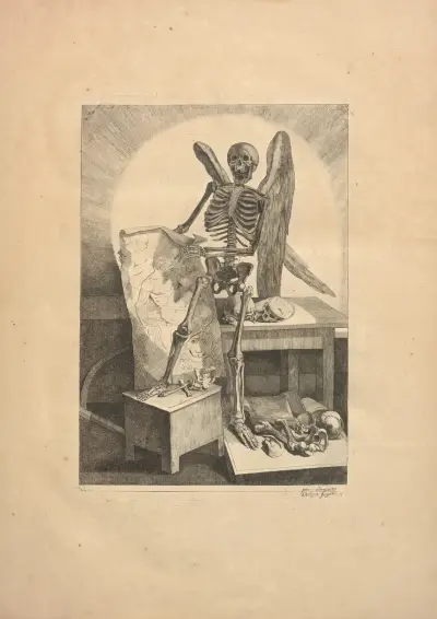 Nouveau recueil d’ostéologie et de myologie; dessiné d’après nature Pl.01 av Jacques Gamelin