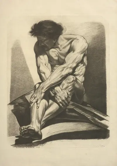 Nouveau recueil d’ostéologie et de myologie; dessiné d’après nature Pl.44 av Jacques Gamelin
