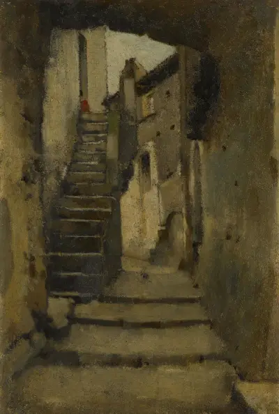 Schody w zaułku w Rzymie, Jean-Jacques Henner