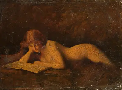 Läsande kvinna av Jean-Jacques Henner