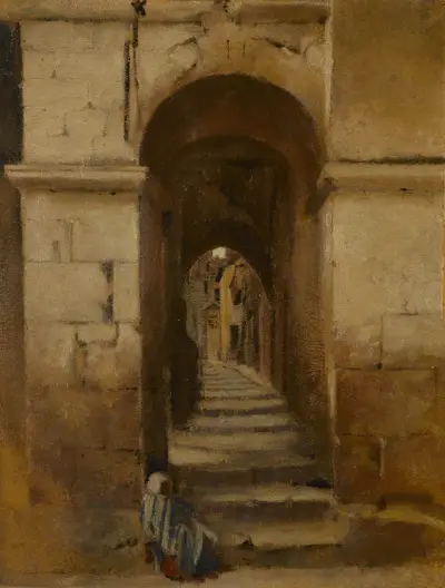 Ruelle à Rome av Jean-Jacques Henner