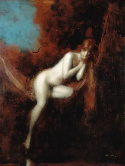 Sara som badar av Jean-Jacques Henner