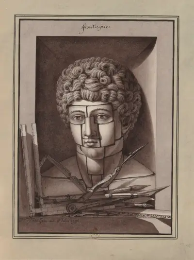00 Nouvelle méthode appliquée aux principes élémentaires du dessin – Frontispiece av Jean Jacques Lequeu