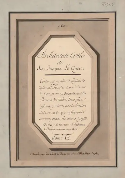Architecture civile de Jean Jacques Le Queu – Le Titre von Jean Jacques Lequeu