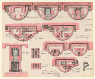 Détails pour les poëles de l’hôtel de Montholon von Jean Jacques Lequeu