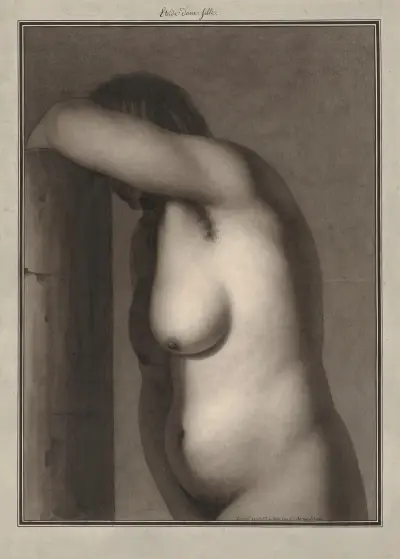 Studie av en flicka av Jean Jacques Lequeu