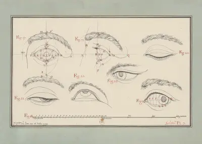 Etudes de l’oeil av Jean Jacques Lequeu