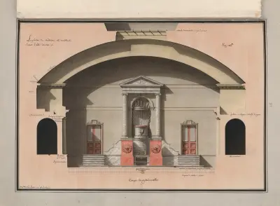 Le prêche du château est construit dans l’aile droite av Jean Jacques Lequeu