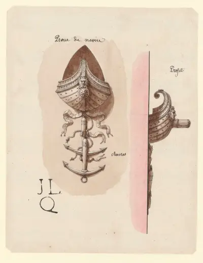 Proue de navire, Jean Jacques Lequeu