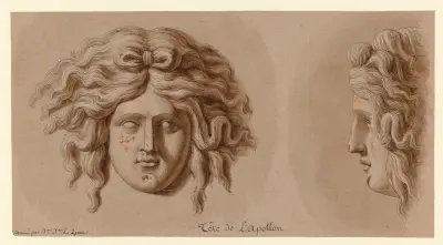Apollons huvud av Jean Jacques Lequeu