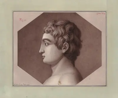 Tête, vue de profil von Jean Jacques Lequeu