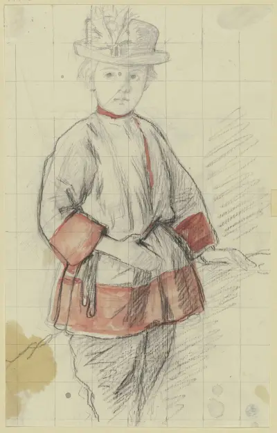 Junge mit roten Ärmeln von Jakob Becker