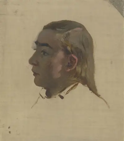 Huvud av en ung man av Jakob Becker