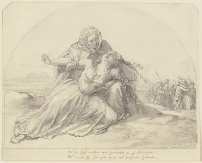 Lenore sörjer Wilhelm av Jakob Becker