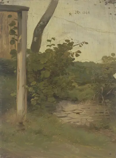 Meadow with small wall av Jakob Becker