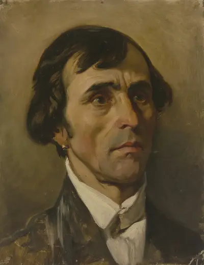 Portrait study of a man von Jakob Becker