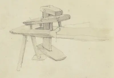 Shaving horse av Jakob Becker