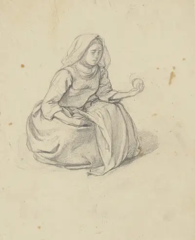 Ensam figur av Jakob Becker