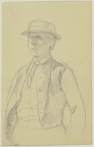 Studie eines Bauernburschen von Jakob Becker