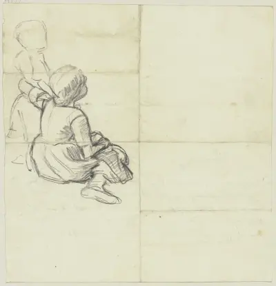 Study of a child von Jakob Becker