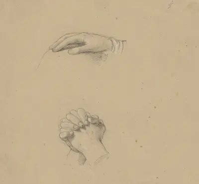 Studie av en hand av Jakob Becker