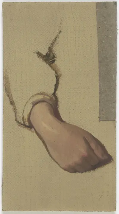 Study of a hand von Jakob Becker