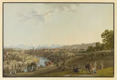 Bern, von Norden av Johann Jakob Biedermann