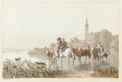 Kirchberg, från sydväst av Johann Jakob Biedermann
