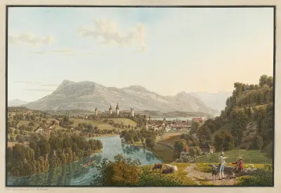 Luzern, von Nordwesten von Johann Jakob Biedermann
