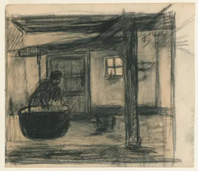 Boereninterieur. av Jakob Smits