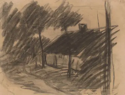 Farm surrounded by Trees av Jakob Smits