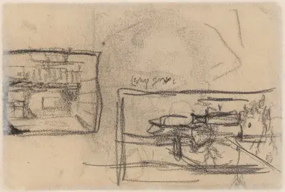 Sketch of Interior and Landscape von Jakob Smits