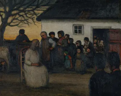 The mocking of Christ av Jakob Smits