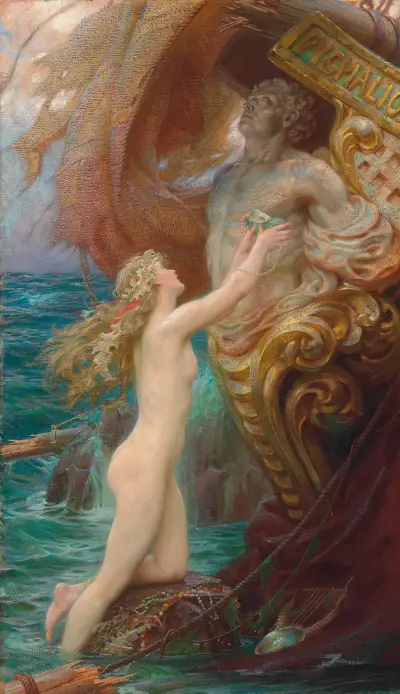A Deep Sea Idyll av Herbert James Draper