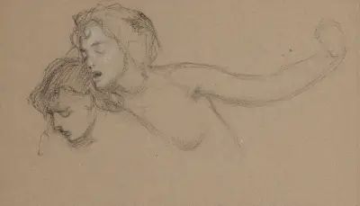Female nude study for ‘The Lament for Icarus’. – nr 2 av Herbert James Draper