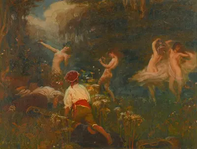 First Sketch For The Vintage Morn av Herbert James Draper
