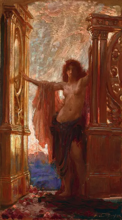 The Gates Of Dawn av Herbert James Draper