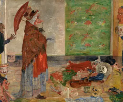Astonishment of the Mask Wouse av James Ensor
