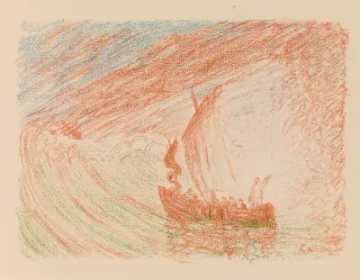 Christ Calms the Storm av James Ensor