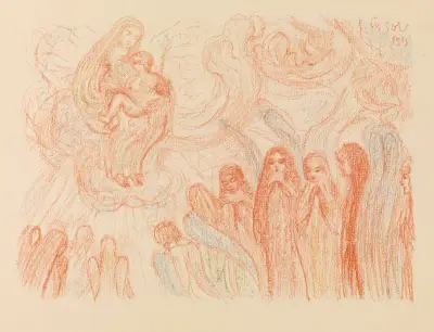 The Angels Worship Mary av James Ensor