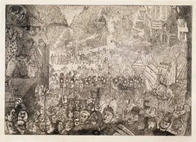The Entry of Christ into Brussels av James Ensor