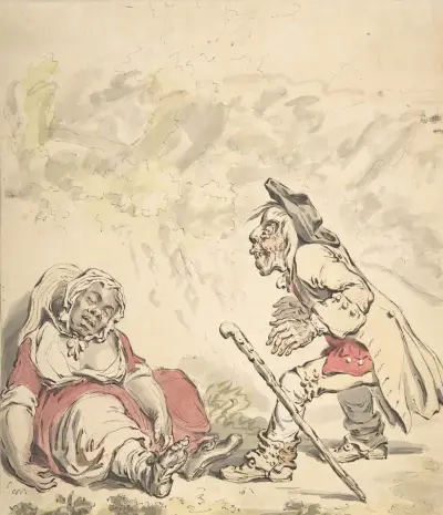 Cymon and Iphigenia av James Gillray