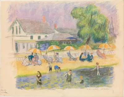 Beach Scene von William James Glackens