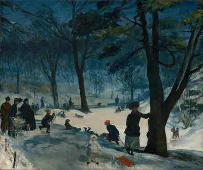 Central Park, Winter von William James Glackens
