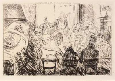 Nothing Was Heard but the Clatter of Plates and Forks av William James Glackens